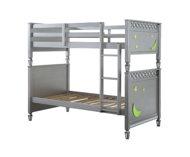 ACME Valerie - Twin Over Twin Bunk Bed - Silver Finish | Meri Furniture