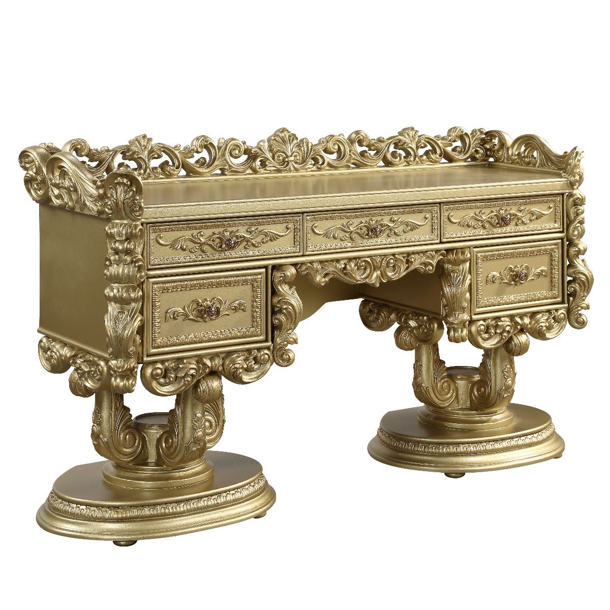 ACME Bernadette - Vanity - Gold Finish | Meri Furniture