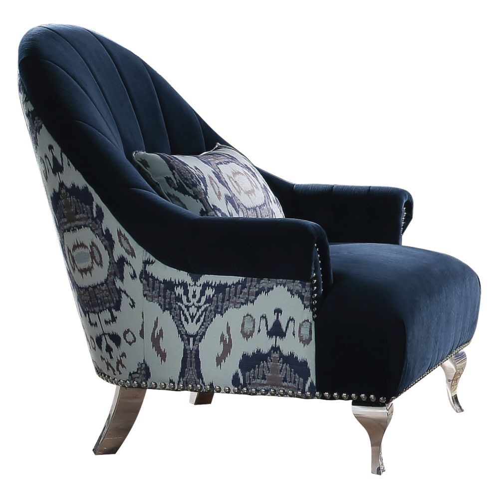 ACME Jaborosa - Chair - Blue Velvet | Meri Furniture