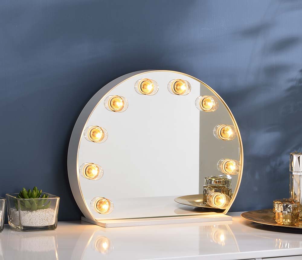 ACME Alma - Accent Mirror - White Finish | Meri Furniture