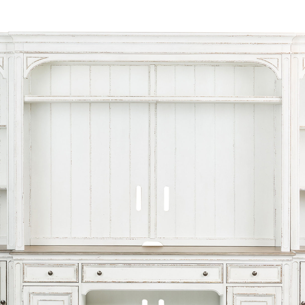 Liberty Furniture Magnolia Manor - Entertainment Hutch - White | Meri Furniture