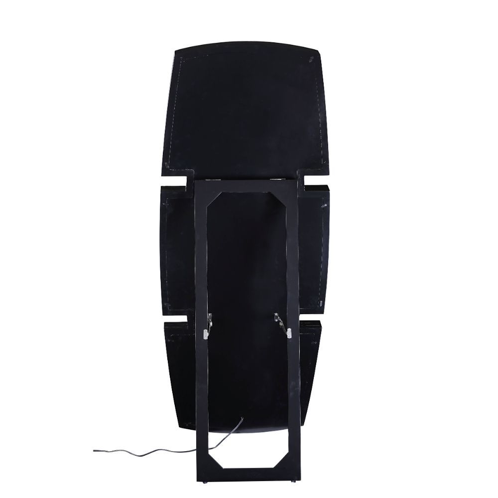 ACME Noralie - Accent Floor Mirror - Mirrored & Faux Diamonds - 63" | Meri Furniture