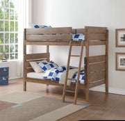 ACME Ranta - Twin Over Twin Bunk Bed - Antique Oak | Meri Furniture
