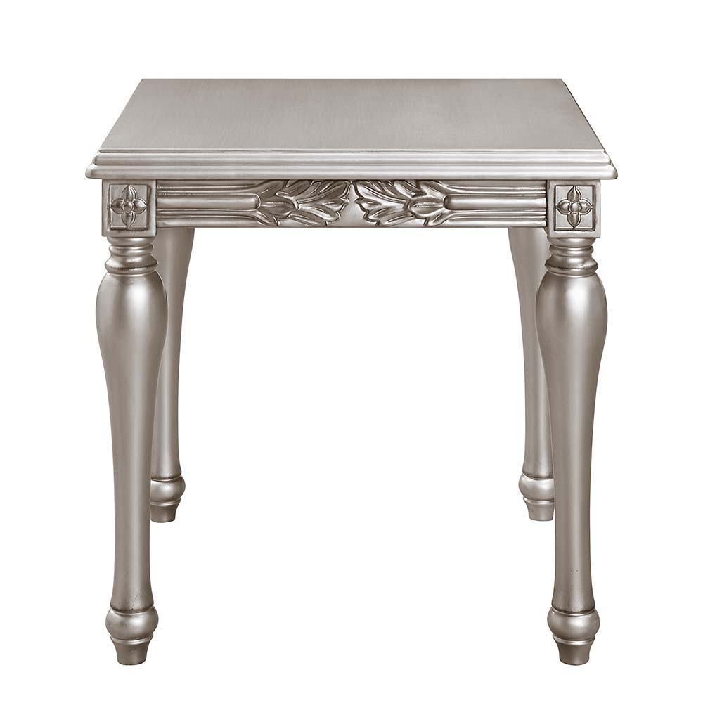 ACME Pelumi - End Table - Platinum - Finish | Meri Furniture