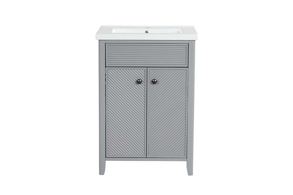 ACME Eirlys - Sink Cabinet - Gray Finish | Meri Furniture