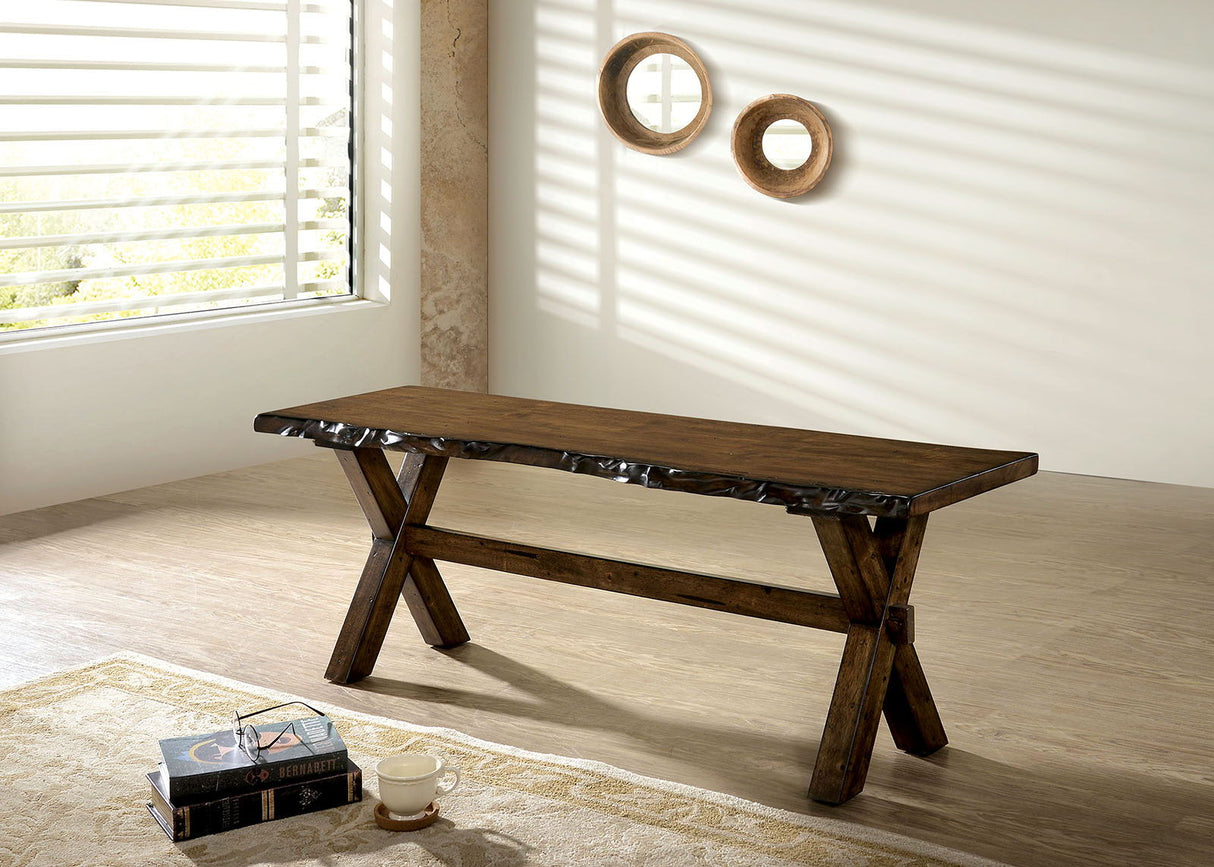 Furniture of America Woodworth - Bench - Walnut | Meri Furniture