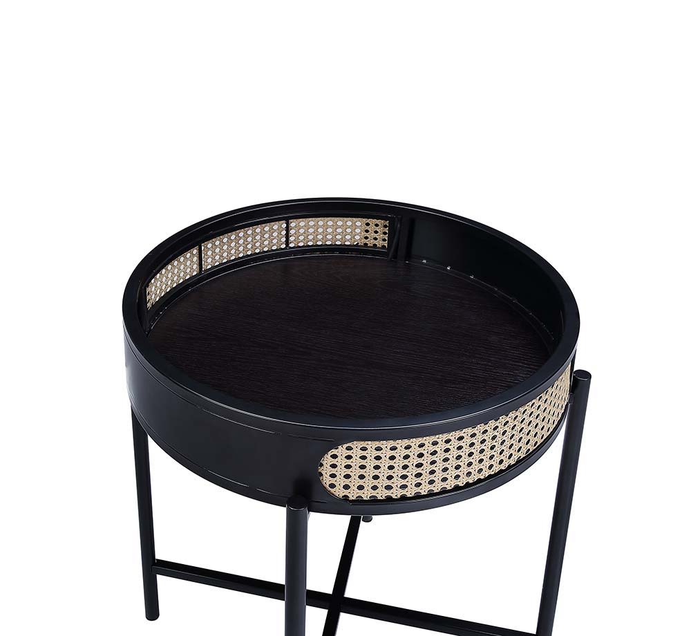 ACME Colson - End Table - Black Finish - 24" | Meri Furniture