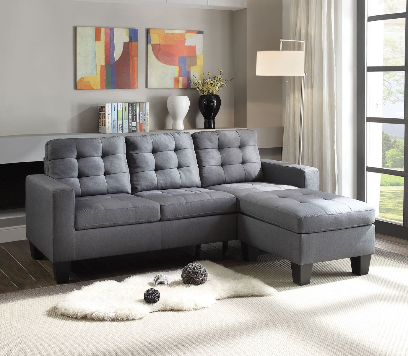 ACME Earsom - Sofa & Ottoman | Meri Furniture