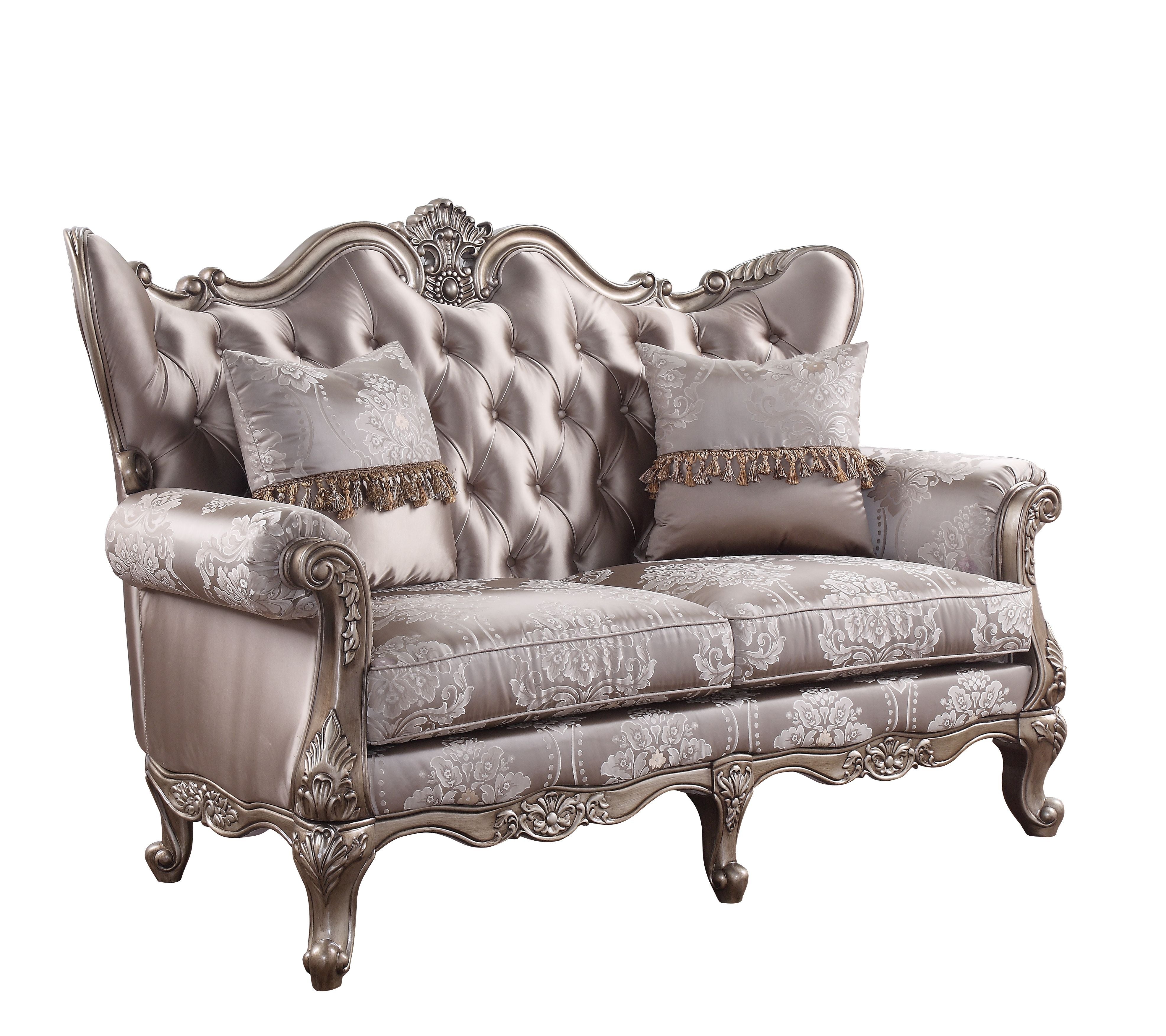 ACME Jayceon - Loveseat - Fabric & Champagne | Meri Furniture