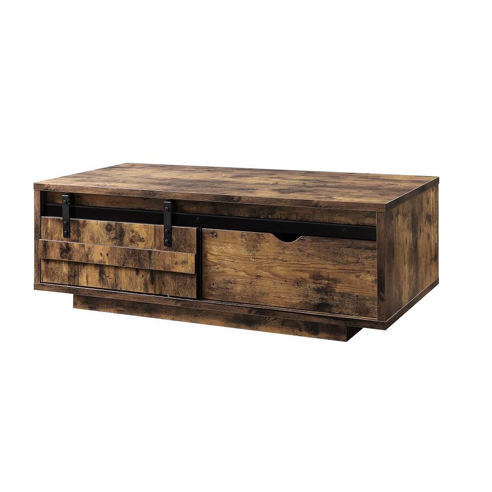 ACME Bellarosa - Coffee Table - Rustic Oak Finish | Meri Furniture
