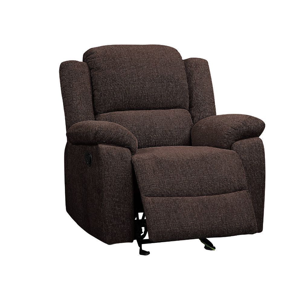 ACME Madden - Glider Recliner - Brown Chenille | Meri Furniture