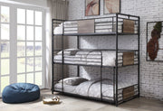 ACME Brantley - Triple Bunk Bed - Twin - Sandy Black & Dark Bronze Hand-Brushed | Meri Furniture