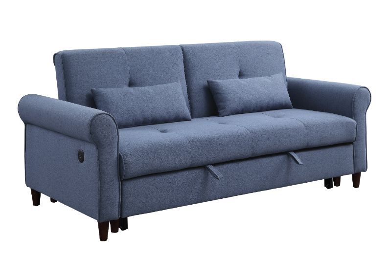 ACME Nichelle - Futon - Blue Fabric | Meri Furniture