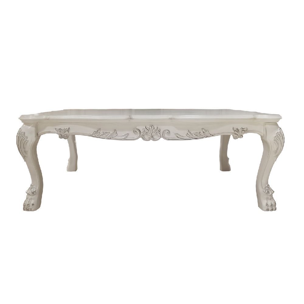ACME Dresden Coffee Table - Bone White Finish | Meri Furniture