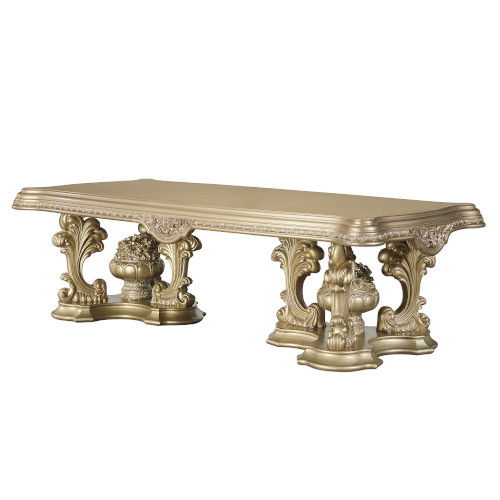 ACME Seville - Dining Table - Gold Finish | Meri Furniture