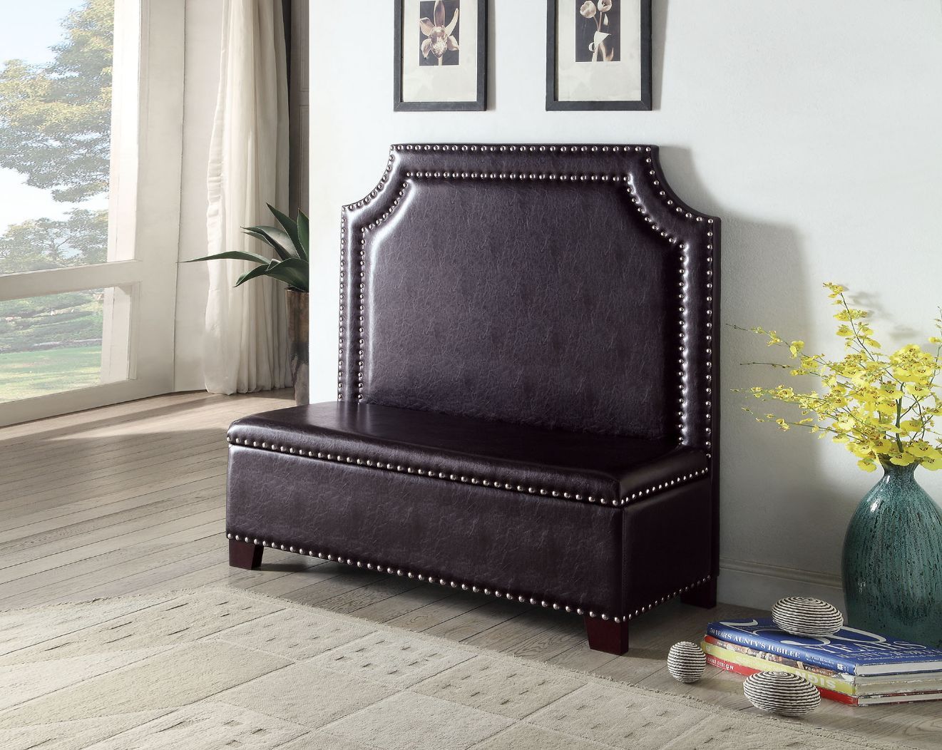 ACME Fadey - Settee - Espresso PU | Meri Furniture