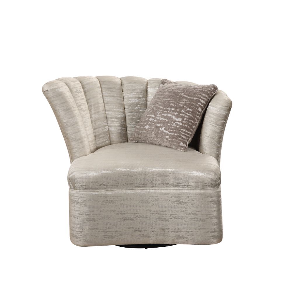 ACME Athalia - Swivel Chair - Shimmering Pearl | Meri Furniture