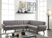 ACME Essick - Sectional Sofa - Light Gray Linen | Meri Furniture