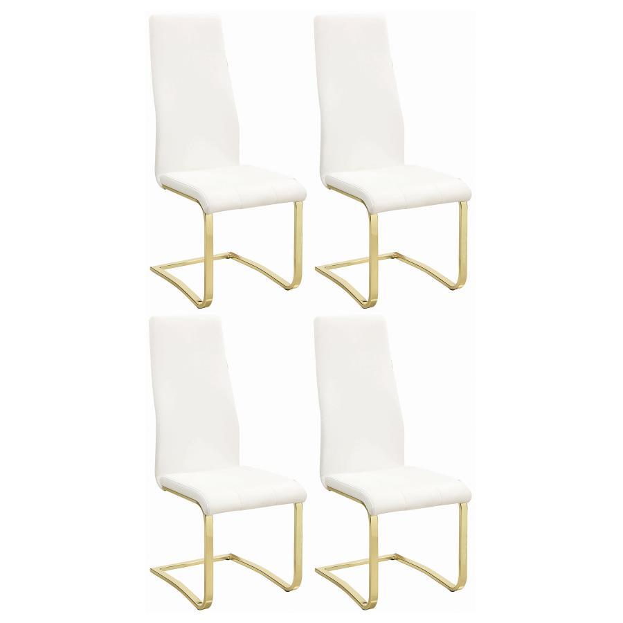 Coaster Fine Furniture Montclair - Upholstered Dining Side Chair (Set of 4) - White | Meri Furniture