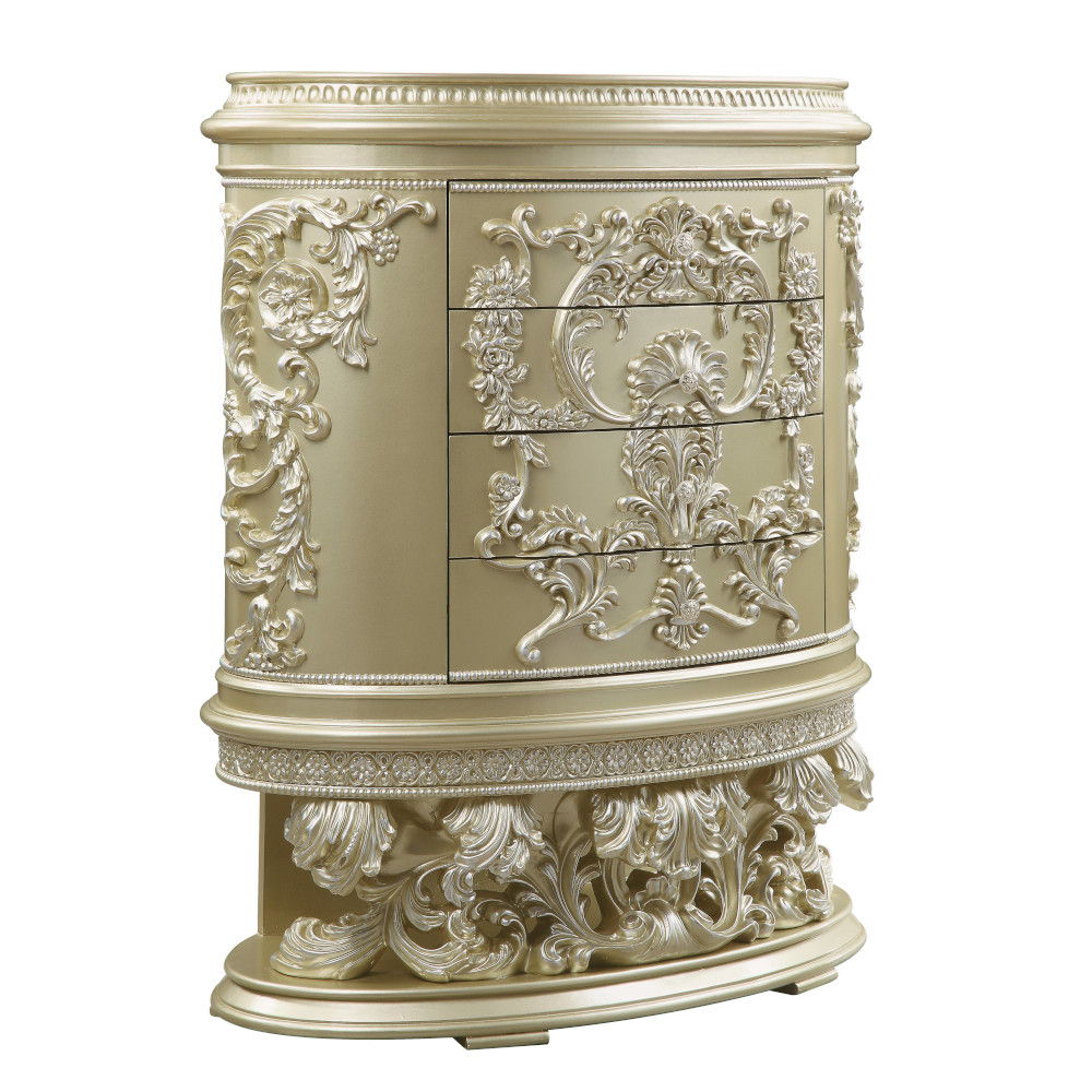 ACME Vatican - Chest - Champagne Silver Finish | Meri Furniture