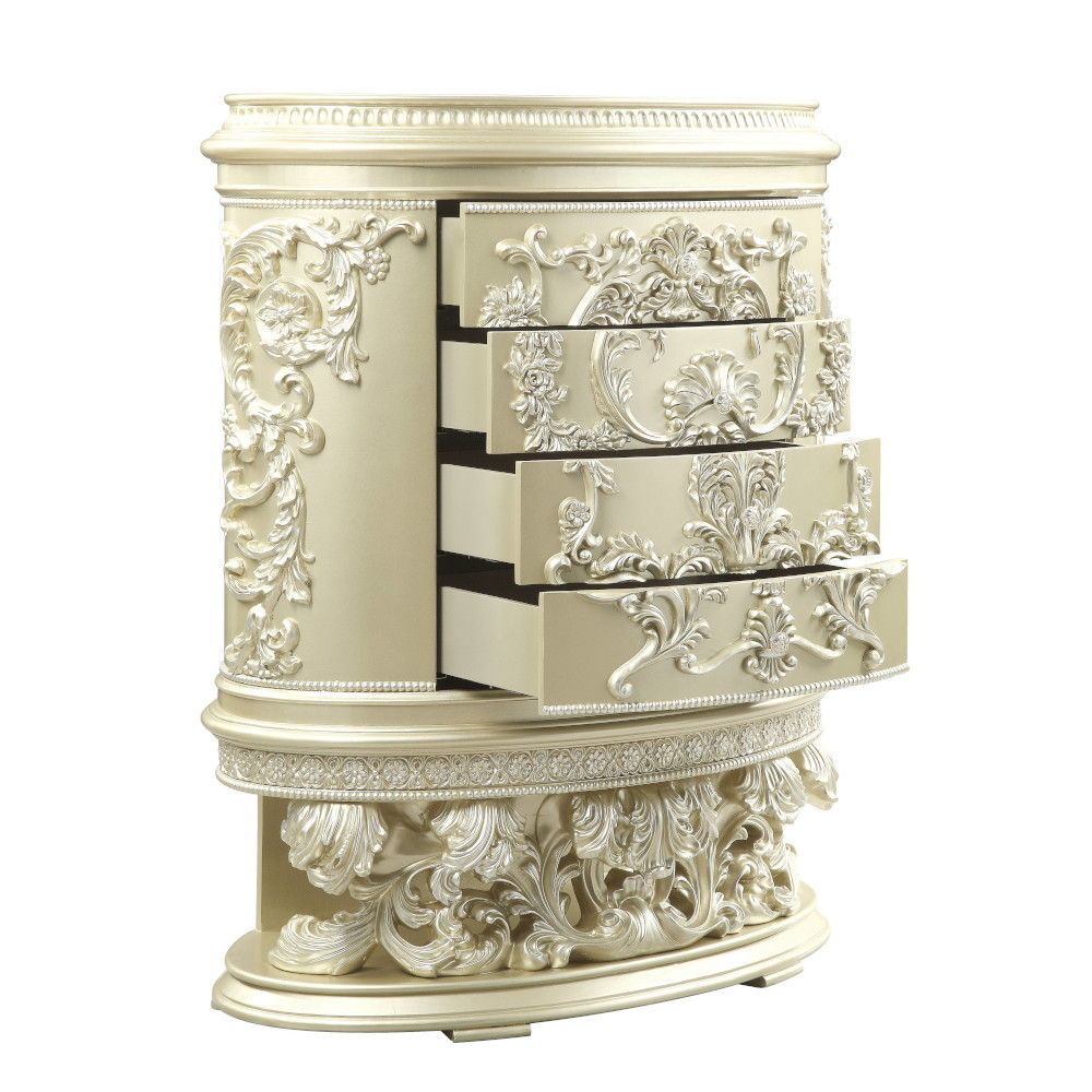 ACME Vatican - Chest - Champagne Silver Finish | Meri Furniture