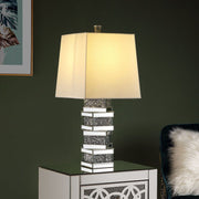ACME Noralie - Table Lamp - Mirrored - Glass - 30" | Meri Furniture