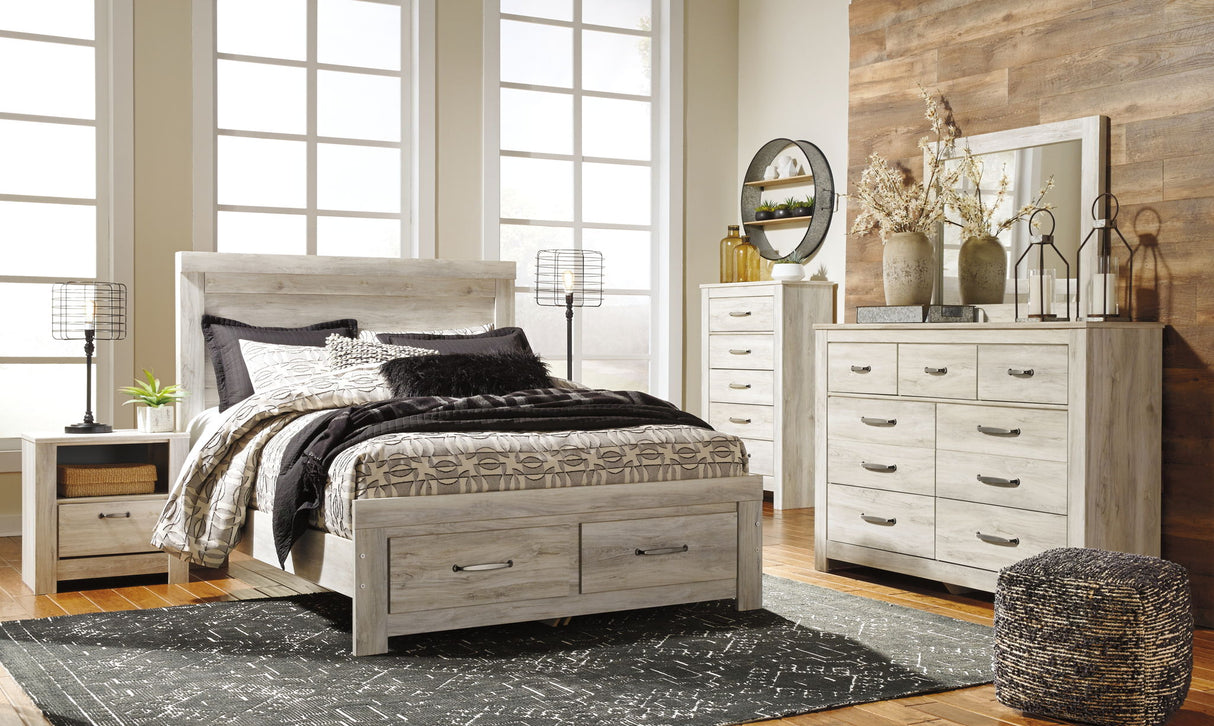 Signature Design by Ashley® Bellaby - Dresser, Mirror, Platform Bed With Storage Drawers Set | Meri Furniture