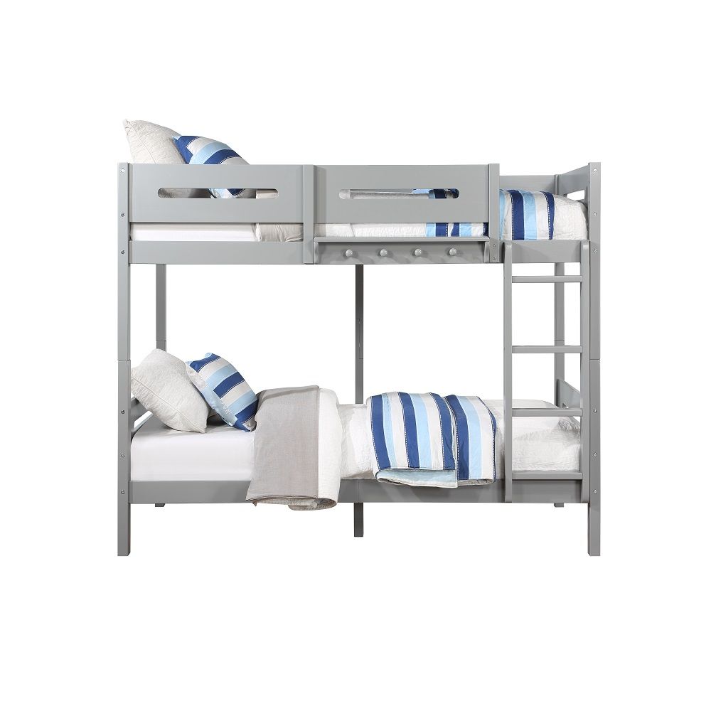 ACME Edah - Twin Over Twin Bunk Bed - Gray | Meri Furniture