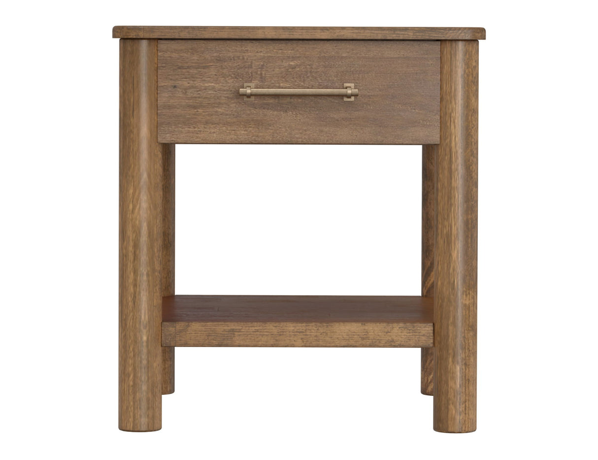 International Furniture Direct Olimpia - End Table - Towny Brown | Meri Furniture