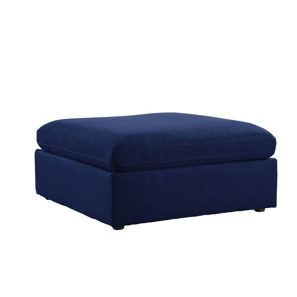 ACME Crosby - Ottoman - Blue Fabric | Meri Furniture