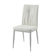ACME Kamaile - Side Chair (Set of 2) - Beige Chrome | Meri Furniture