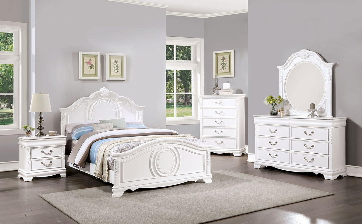 Furniture of America Alecia - Full Bed - White | Meri Furniture