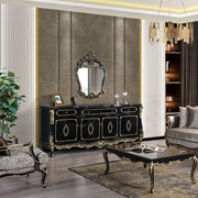 ACME Betria - Mirror - Gold & Black | Meri Furniture