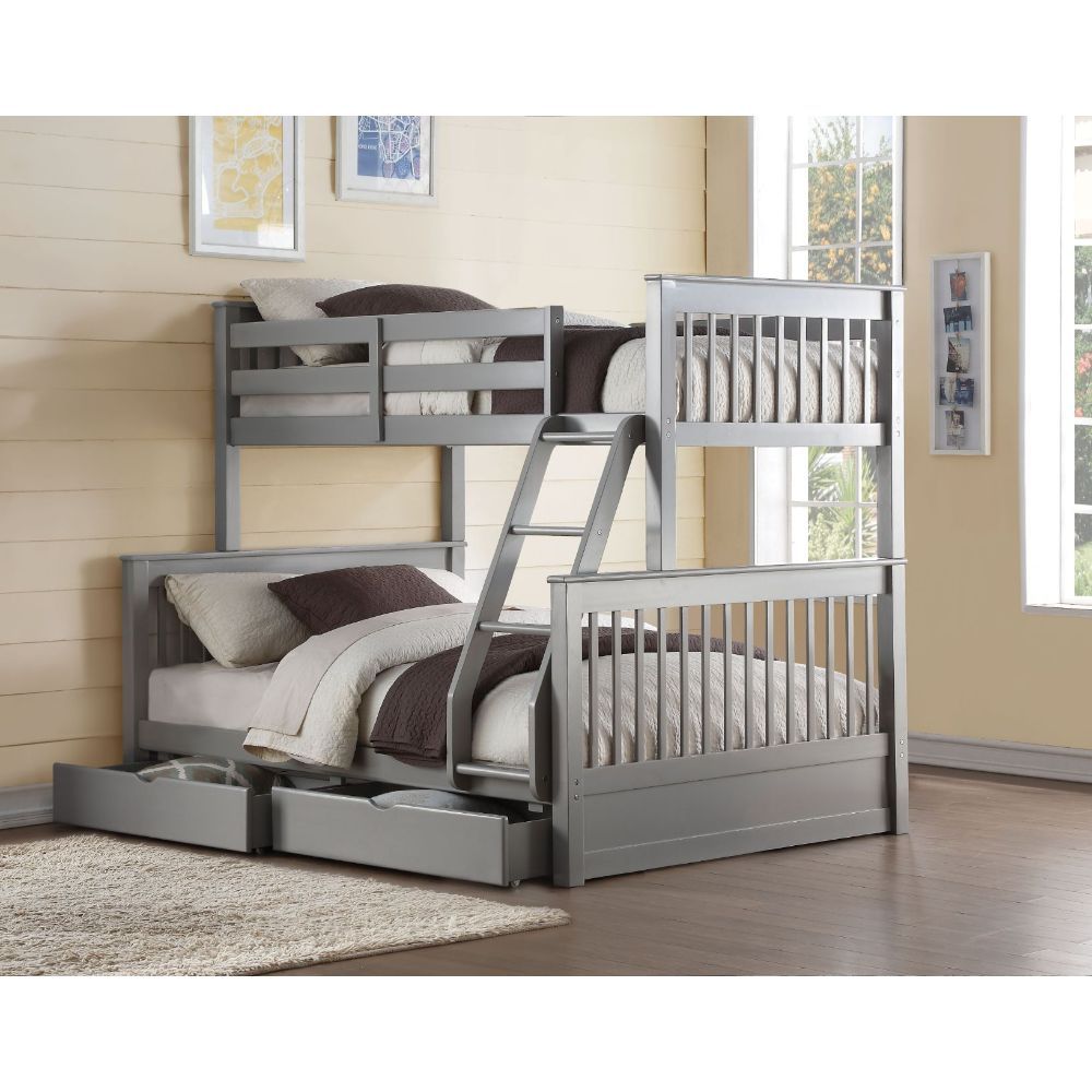 ACME Haley II - Twin Over Full Bunk Bed - Gray | Meri Furniture