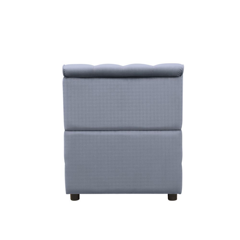 ACME Bois II - Armless Chair - Gray Velvet | Meri Furniture