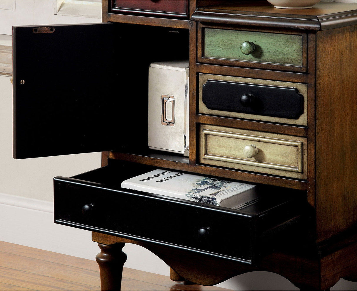 Furniture of America Neche - Accent Chest - Multi / Antique Walnut | Meri Furniture