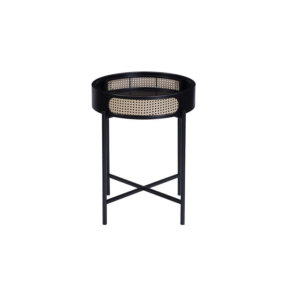 ACME Colson - End Table - Black Finish - 24" | Meri Furniture