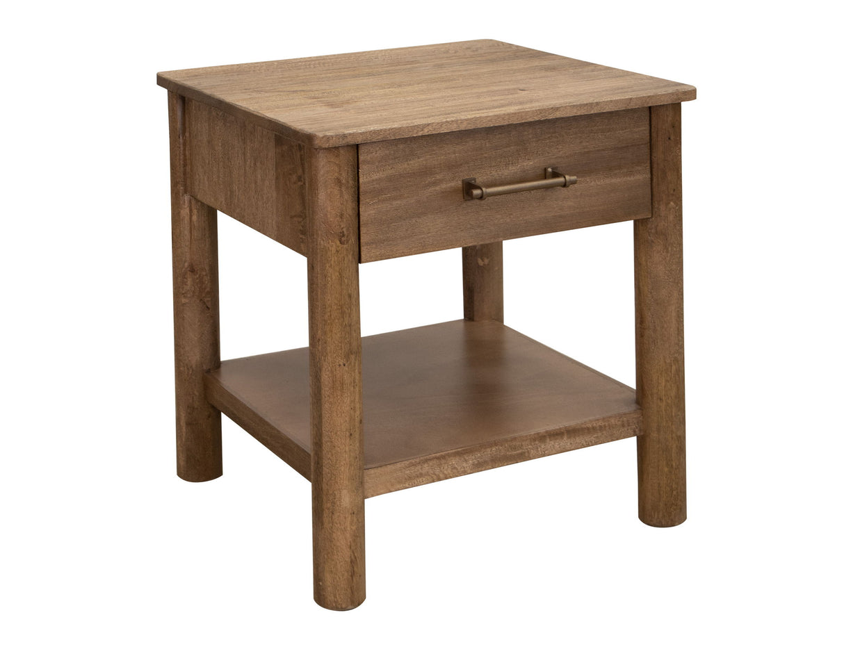 International Furniture Direct Olimpia - End Table - Towny Brown | Meri Furniture