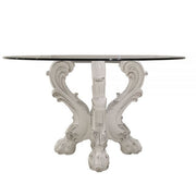 ACME Dresden - Dining Table 33"L - Bone White Finish | Meri Furniture
