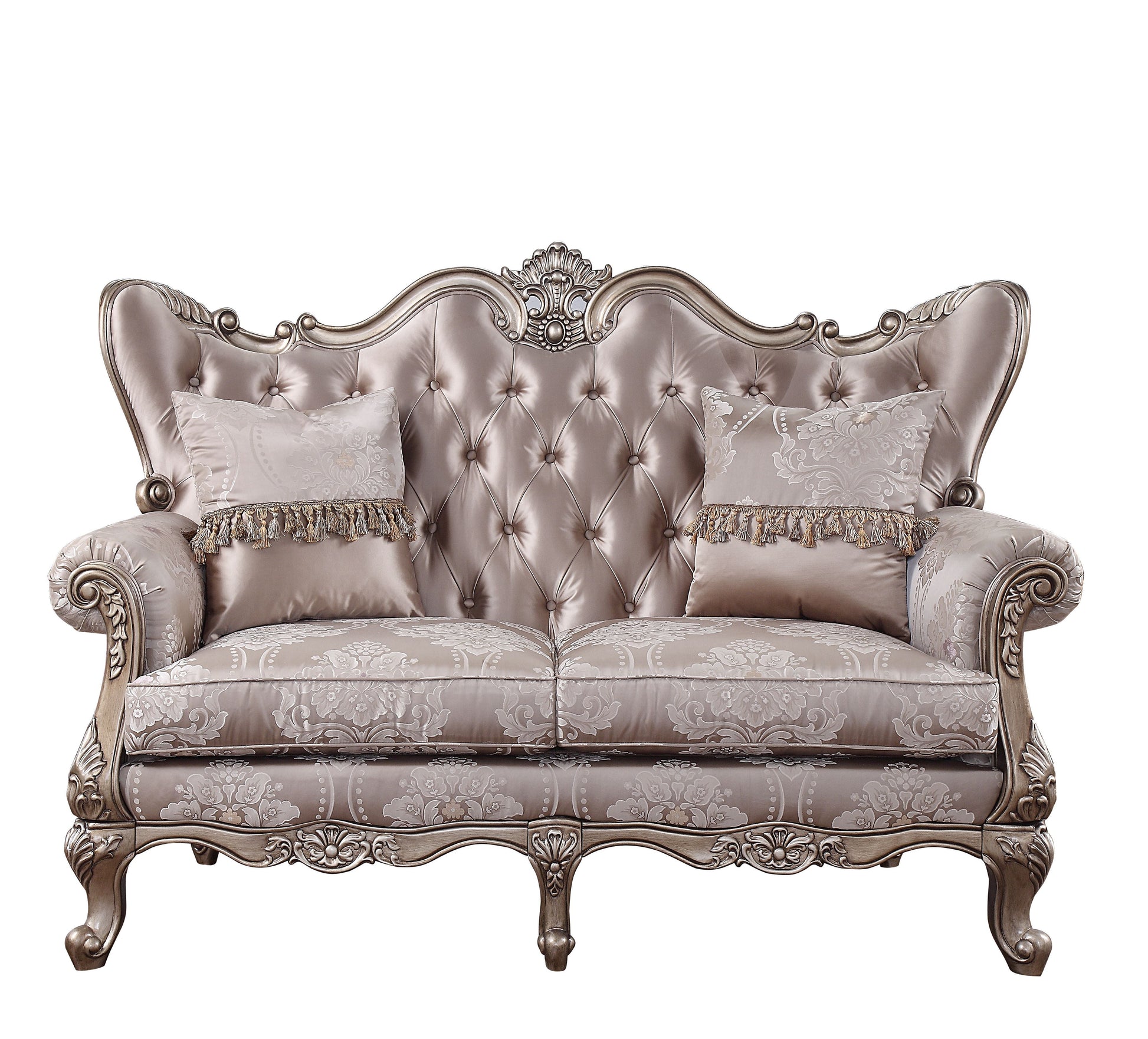 ACME Jayceon - Loveseat - Fabric & Champagne | Meri Furniture