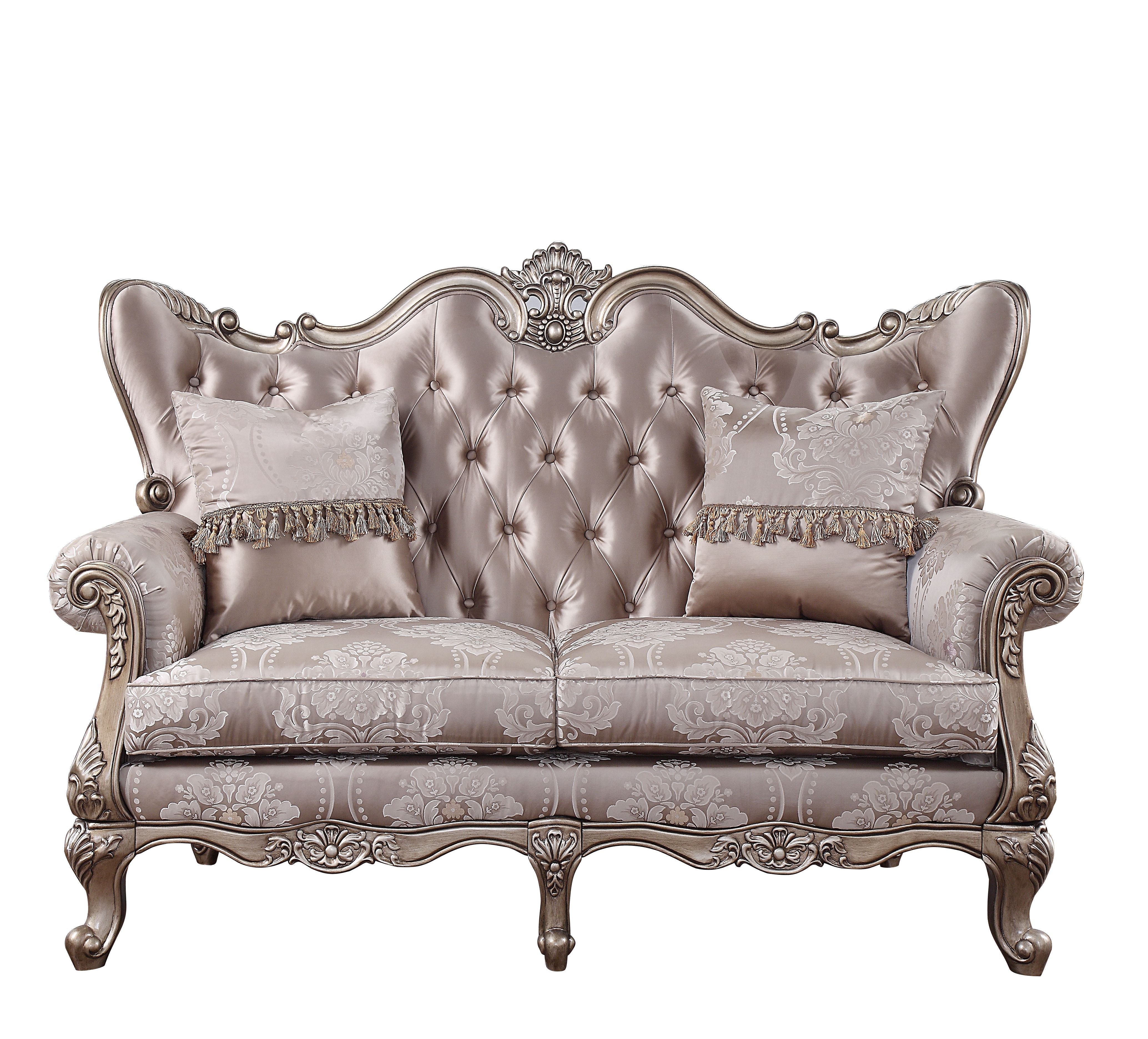 ACME Jayceon - Loveseat - Fabric & Champagne | Meri Furniture
