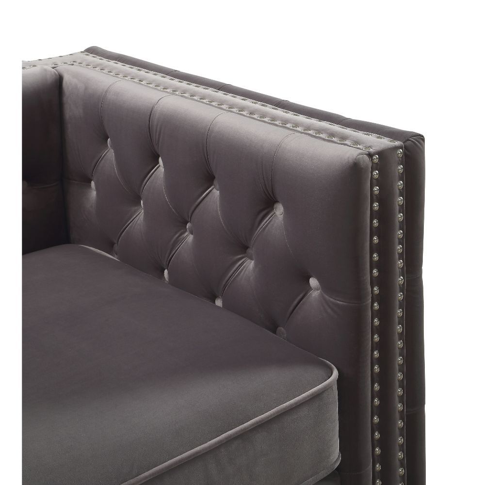 ACME Gillian II - Chair - Dark Gray Velvet | Meri Furniture