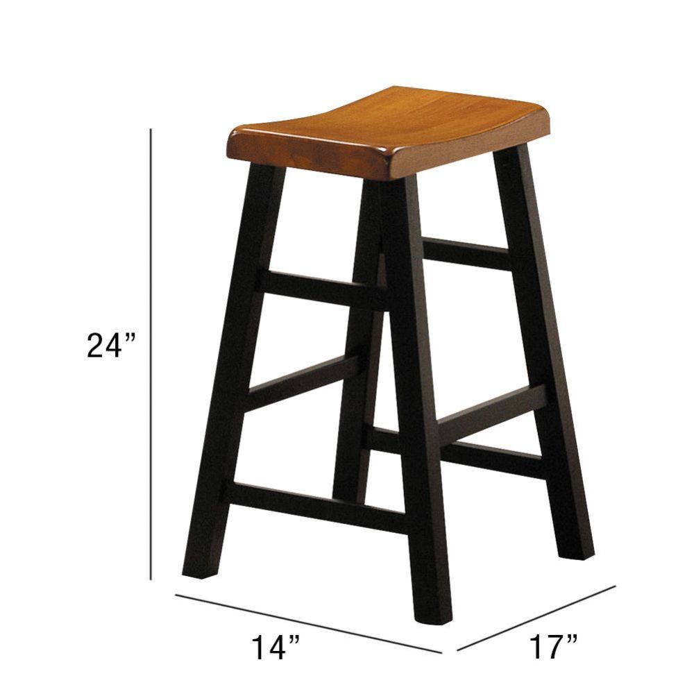 ACME The Gaucho Counter Height Dining Set offers simplicity with a versatility perfect for any small dining space. This set boasts an space saving design, square leg table and four matching saddle style stools. The Table features a Solid Top and square le