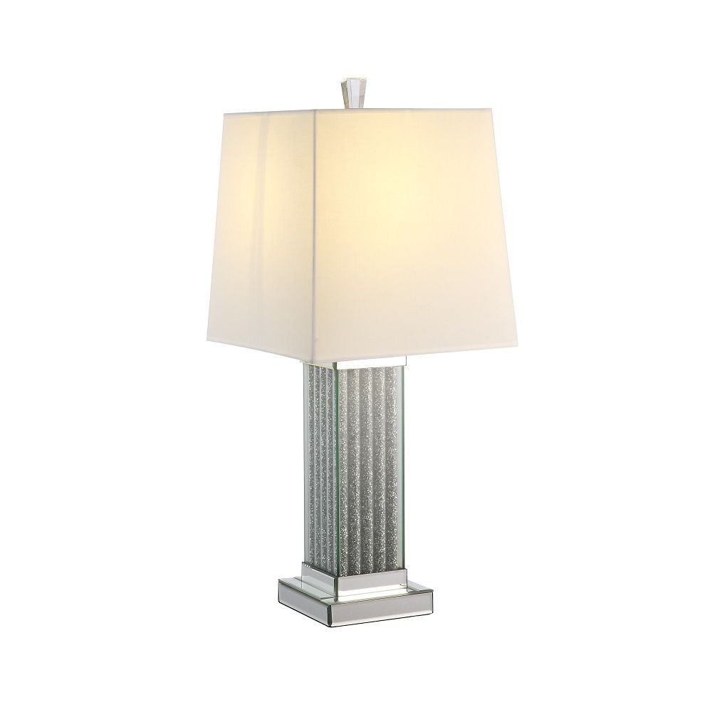 ACME Noralie - Table Lamp - Mirrored & Faux Stones - 30" | Meri Furniture