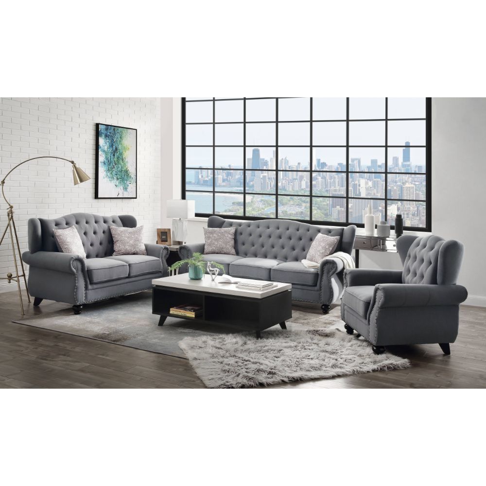 ACME Hannes - Sofa - Gray Fabric | Meri Furniture