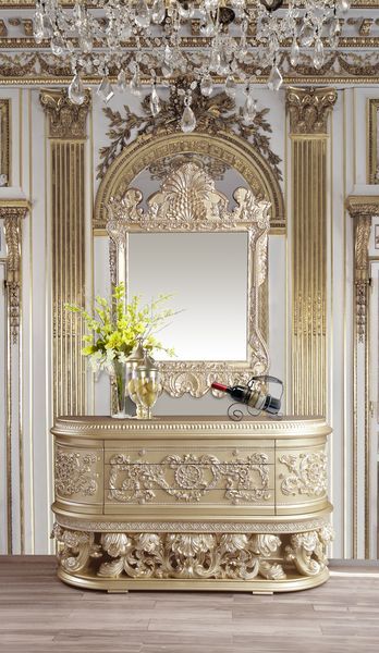 ACME Vatican - Server - Champagne Silver Finish | Meri Furniture