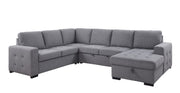 ACME Nardo - Sectional Sofa - Gray Fabric | Meri Furniture