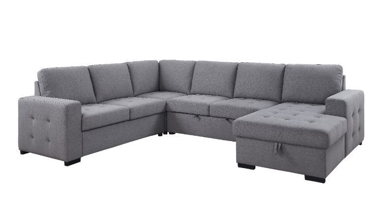 ACME Nardo - Sectional Sofa - Gray Fabric | Meri Furniture