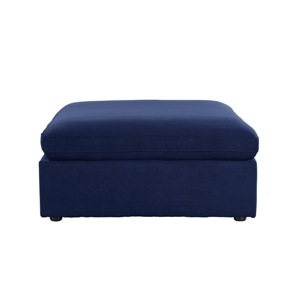 ACME Crosby - Ottoman - Blue Fabric | Meri Furniture