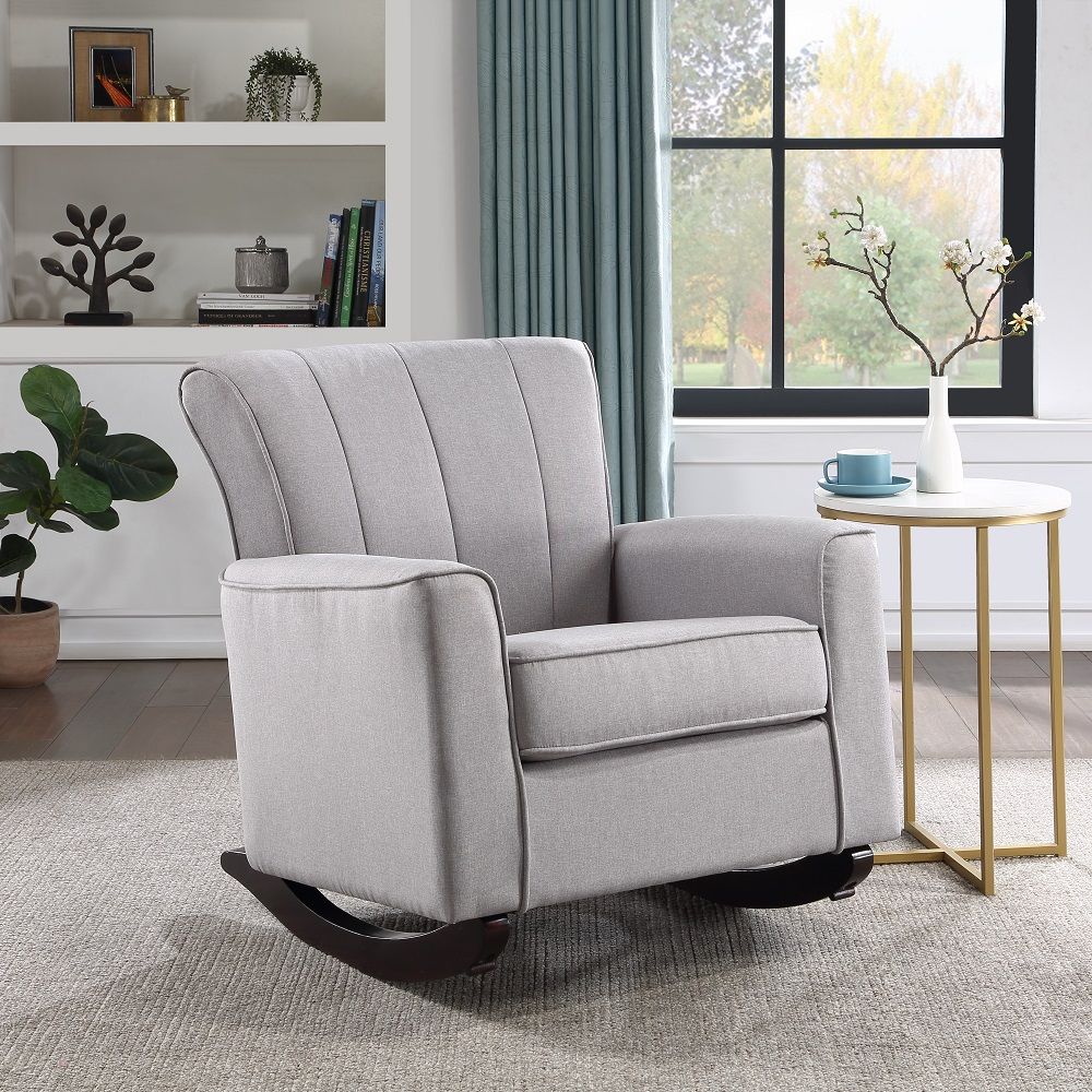 ACME Denzell - Rocking Chair - Light Gray | Meri Furniture